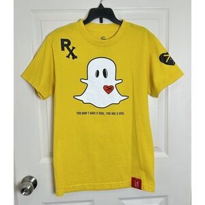 Painkillers Ghost Yellow T-Shirt Men's Size Small NWOT